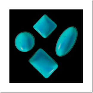 Gemstones blue Posters and Art